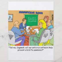 BANKING / ANTI VIRUS SOFTWARE / BIRD FLU FULL COLOUR FLYER
