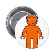 Banksy Style Astronaut Minifig Pin