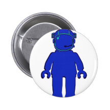 Banksy Style Astronaut Minifig Pinback Buttons