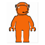 Banksy Style Astronaut Minifig Post Card