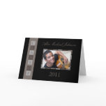 Banner Folded Graduation Invitation (silver) cards