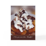 Banoffee romance cake card with cream