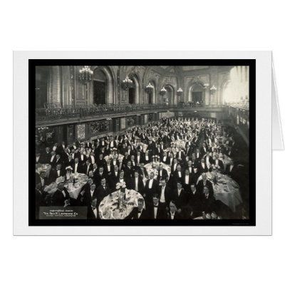   Banquet Chicago Photo 1908 Greeting Cards by lc_panoramicphotos