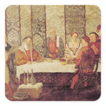Banquet Given by Bartolomeo Colleoni Square Stickers