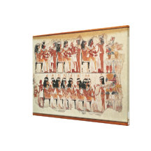Banquet scene, from Thebes, c.1400 BC Gallery Wrap Canvas
