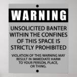 BANTER WARNING_GREY POSTERS