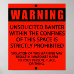 BANTER WARNING_RED POSTERS