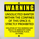 BANTER WARNING_YELLOW posters