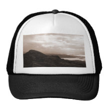 Bantry Bay, Tunnel Road Ireland. Warm Sepia Colour Trucker Hats