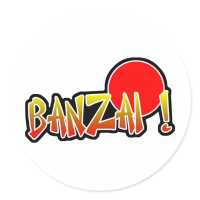 Banzai Sticker by rudejapan