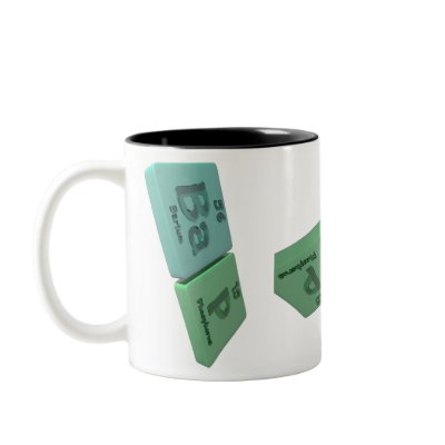 Bap as Ba Barium and P Phosphorus Mugs by ChemicalWords