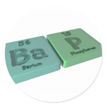 Bap as Ba Barium and P Phosphorus Sticker