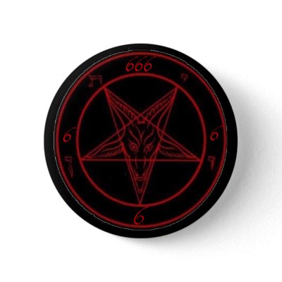 Baphomet 666 Round Button by gacatmandu