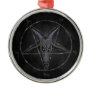Baphomet Black And Gray Premium Round Ornament