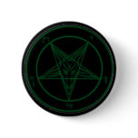 Baphomet In Green Pinback Buttons