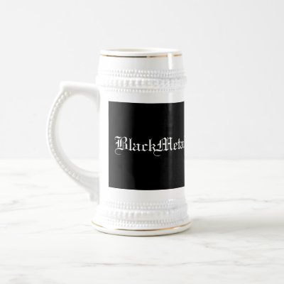 Baphomet Red Beer Stein Coffee Mug by BlackMetaldotcom
