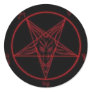 Baphomet Red Round Sticker Set