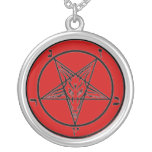 Baphomet Red Sterling Silver Necklace