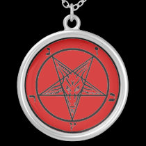 Baphomet Red Sterling Silver Necklace necklaces