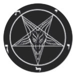 Baphomet Round Sticker Set