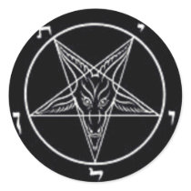 Baphomet Round Sticker Set