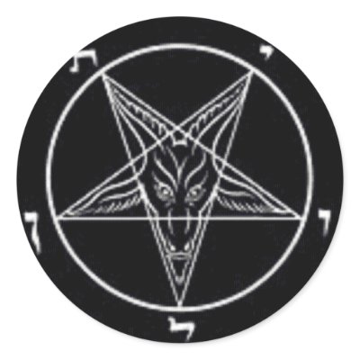 Baphomet Round Sticker Set by gacatmandu