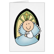 Baptism Baby Boy Greeting Card