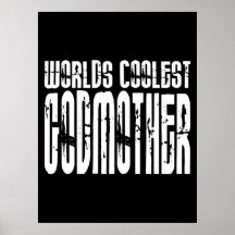 Baptism Birthday Party Worlds Coolest Godmother Print