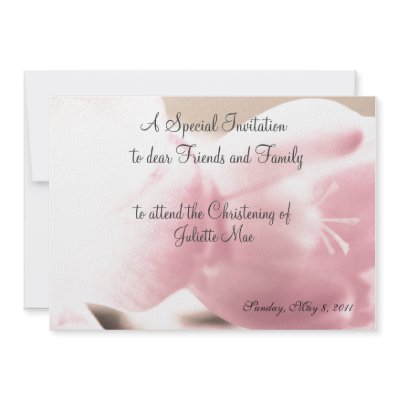 Baptism Christening Invitation Save Dates, Freesia by JayneLogan