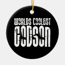Baptism Christening Parties  Worlds Coolest Godson Christmas Tree Ornaments