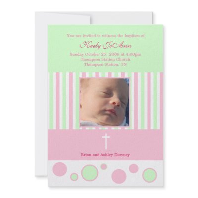 Baptism Dedication Girl Pink Green Bubbles by allpetscherished