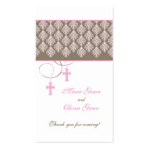 Baptism Favour Tag - Twins