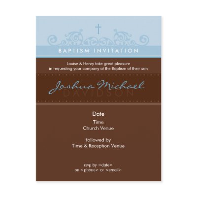 BAPTISM INVITE :: elegant 3 by edgeplus