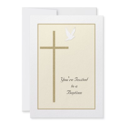 Baptism Invite Template -- Cross and Dove by henishouseofpaper