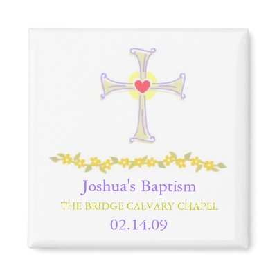 Baptism Magnet , Cross design by babydio