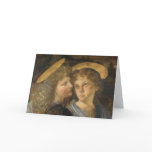 Baptism of Christ, angel detail, Leonardo da Vinci Greeting Cards