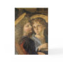 Baptism of Christ, angel detail, Leonardo da Vinci Greeting Cards