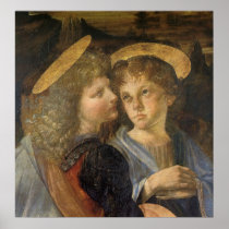 Baptism of Christ, angel detail, Leonardo da Vinci Print