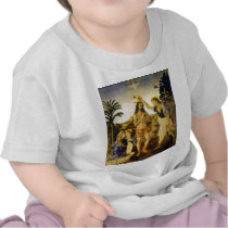 Baptism of Christ by Da Vinci and Verrocchio Tshirts