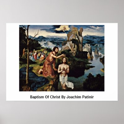 Baptism Of Christ By Joachim Patinir Print by artpaintings
