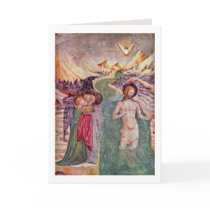 Baptism Of Christ By Masolino Da Panicale Greeting Cards