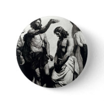 Baptism of Christ. circa 1879 Pinback Button