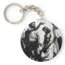 Baptism of Christ. circa 1879 Key Chains