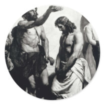 Baptism of Christ. circa 1879 Round Stickers
