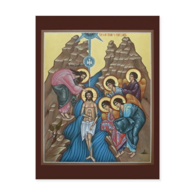 Baptism of Christ Prayer Card by bugbrain