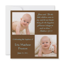 Baptism Photo Invite with Bible Verse