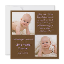 Baptism Photo Invite with Bible Verse
