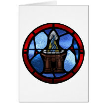 Baptism Stained Glass Art Cards