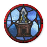 Baptism Stained Glass Art magnets