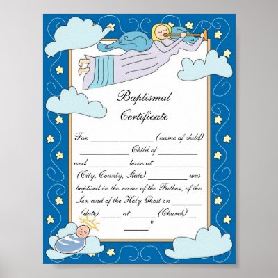 Baptismal Certificate by christiandesigns